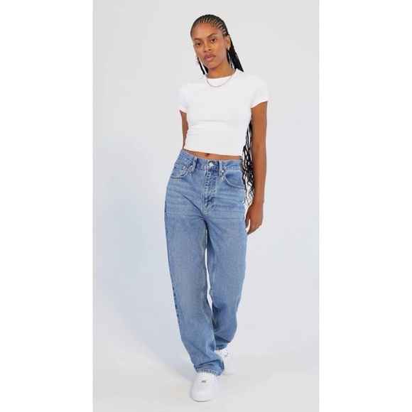 BDG Lightwash High Waisted Raw Hem Wide Leg Jean 27 - Picture 1 of 10